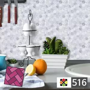 회색 벌집 리폼 타일 스티커 벽면 DIY 인테리어