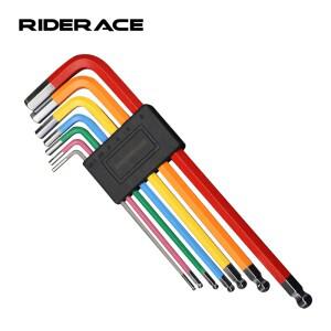 7Pcs 자전거 육각 키 세트 색상 코드 볼 엔드 알렌 L 렌치 산악 도로 수리 도구 오프닝 1.5/2/2.5/3/4/5/6m