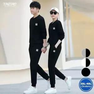텐제로 간절기 남녀공용 긴팔맨투맨 + 조거팬츠세트 셋업 추리닝 긴팔티 긴바지 Bon-2