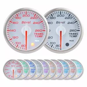 베젤 변속기 온도 게이지 키트 80-260 F 화이트 인다시 브러시리스 시리즈 2-1/16인치 52mm 차량용 -