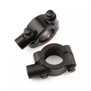 스레드 오토바이 미러 마운트 클램프 백미러 거치대 어댑터 블랙 22mm 핸들 바 10mm 8mm 6mm 2 개