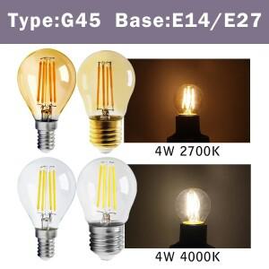 E27 B22 220V 4W 6W 9W  백색 LED 전구 빈티지 유리 램프 10개입 필라멘트