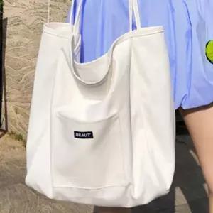 [콩심팥심]백 숄더 여성 에코 쇼퍼 캔버스 가방 데일리 가벼운쇼퍼백 빅쇼퍼백