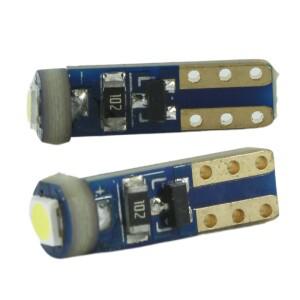 2x T5 W3W LED 자동차 인디케이터 실내 전구 미니 계기판 조명 신호등 번호판 패널 속도계 램프 12V 24V