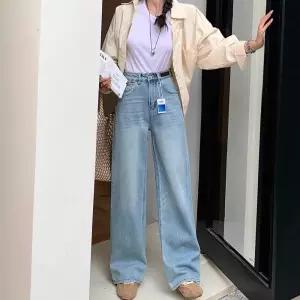 여성청바지 봄 스팽글 디자인 버튼 일자 청바지 하이웨스트 슬림핏 팬츠 심쿵직구