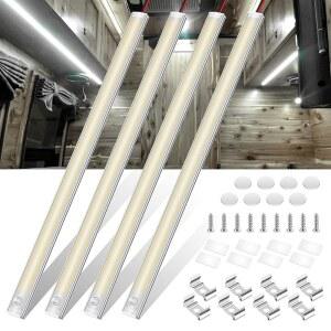 WELLUCK 12V 실내 LED 조명 바, 1600LM COB 스트립(자동차, 트레일러, 트럭 침대, 밴, RV, 화물, 보트, 캐비닛, 슬림 밀폐 트레일러 기구, 12볼트 포함)