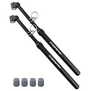 ATSAFEPRO 듀얼 헤드 타이어 압력 게이지 - 10-150PSI 헤비 듀티 스테인리스 스틸 트럭 RV 자동차 오토바이 휴대용 블랙 에어 게이지 사용이 간편함 (2팩)