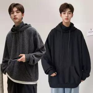 남성 굵은골지 자연스러운핏 내추얼 자켓코디 후드티오버 슬림 후드 맨투맨 셔츠 기모 겨울 빅사이즈 스트