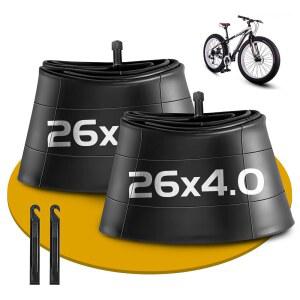 2 팩 26 X 4.0 뚱뚱한 타이어 튜브 슈레이더 밸브 4 자전거 타이어용 펑크 방지 튜브 EBIKE / 전기 산악 자전거용 부틸 고무 내부
