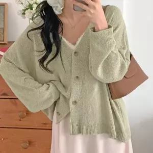 여성 봄 가을 데일리 브이넥 부클 가디건 VC0164S 코디