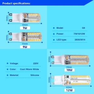 1-8pcs G9 LED 7W 9W 10W 12W AC 220V-240V Led 램프 전구 SMD 2835 3014 옥수수 빛 교체 30W/60W 할로겐