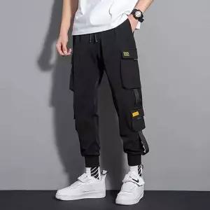 발목 밴딩 캐쥬얼 건빵 데일리 카고스판 남자바지