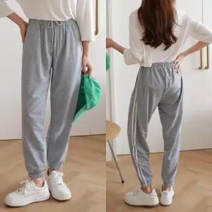 여성 봄 가을 L,XL 배색 면 트레이닝 조거팬츠 츄리닝 바지 PN0216S