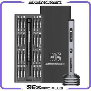 ARROWMAX 정밀 전기 스크루드라이버 세트 스마트 바디 감각 토크 제어 충전식 무선 SES Pro Plus
