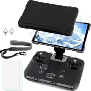DJI Mavic 4 Pro RC 2 실리콘 케이스 콤보 템퍼링 유리 스크린 프로텍터 조절 가능한 넥 스트랩 및 랜야드