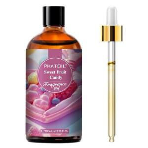아로마테라피용 PHATOIL 3.38FL.OZ 스위트 프루트 캔디 향 오일, 가정용 디퓨저용 에센셜 오일, 디퓨저, 요가, 스킨케어, DIY 캔들 및 비누 만들기에 완벽한 - 100ml