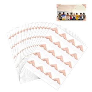 360pcs / 15매 사진 코너 스티커, 스크랩북용 셀프 접착 사진 장착 코너 노트북 사진 앨범 메모리북 여행 일지 (로즈 골드)