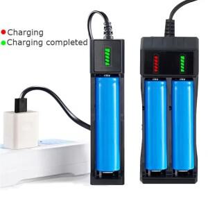 1슬롯 배터리 케이스18650 리튬 충전기 4.2 / 3.7 V USB