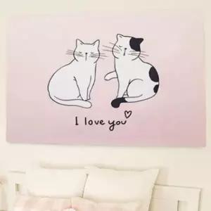 그림 인테리어 패브릭 그림 고양이 가림막 S