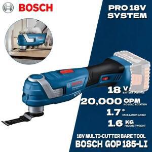 BOSCH 무선 진동 멀티 도구, 브러쉬리스 범용 보물, 18V 충전식 절단기, GOP 185-LI