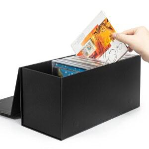 투타타 CD 보관함, DVD 보관함 - 내구성이 뛰어난 5.2 x 5.75 x 12 인치 디스크 홀더, 뚜껑 포함, 최대 30 개의 CD 저장 - 블랙 1
