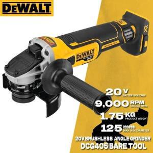 DEWALT 앵글 연마기 무선 절단기 베어 도구, 충전식 브러쉬리스 휴대용 광택기, DCG405N, 20V, 125mm