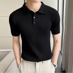 남성 여름 반팔카라티 3단추 니트 티셔츠 훈룩 3색단정한 카라넥 브이 오피스 출근