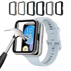 HUAWEI watch fit 2 보호대 용 유리  케이스 스마트 시계 액세서리 fit2 PC 풀 커버 범퍼 강화 필름