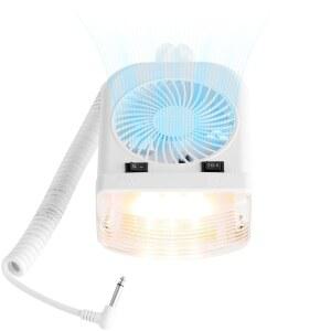 루미트 RV 휴대용 12V LED 실내 벙커 라이트 2단 개인 팬 콤보 콰이어트 모터 확장가능 8피트 코드가 있는 리딩 - 온/오프 스위치 마운팅 브라켓 포함