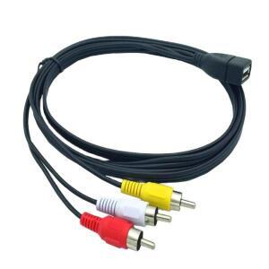 PC TV Aux 오디오 비디오 어댑터 B A 암-3 RCA 포노  케이블 리드 1.5m 5 피트 150cm