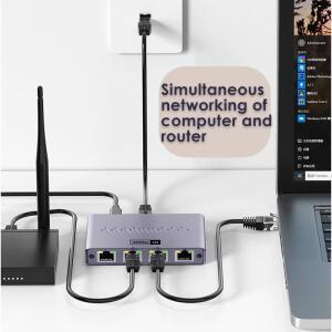 1000Mbps 이더넷 1x4 분배기 기가비트 RJ45 Cat6 LAN 인터넷 1 in 4 out 확장 커플러 PC 노트북 라우터 디