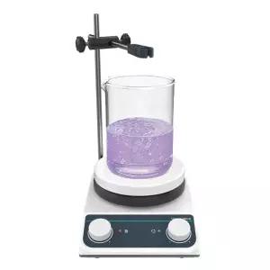 실험실 260°C 500 F 자기 교반기 핫 플레이트 3L 믹서 5인치 노브 제어 50-1500RPM 지지대 스티어 바 포함