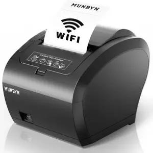 USB 포트가 있는 MUNBYN WiFi 영수증 프린터 80mm POS Mac Windows 크롬북 리눅스 캐시 서랍과 함께