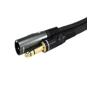 모노프라이스 XLR 남성부터 1/4인치 TRS 케이블 - 골드 도금 고충실도 녹음 스튜디오 및 무대 내 소음 제거