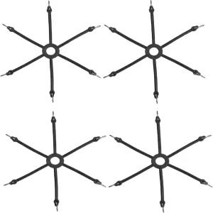 승용차 및 경트럭에 적용 가능한 4pcs Black 0216 스파이더 번지 스노우 타이어 체인 조절 텐셔너 교체하기