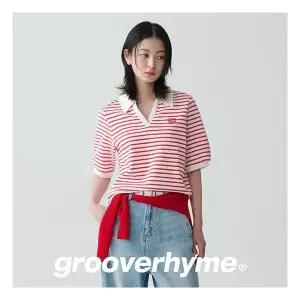 그루브라임 [백화점동일] 26SS 오픈카라 티셔츠 3종