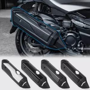 WOOGA 배기 히트 쉴드 머플러 파이프 커버 쉴드는 HO N DA Forza350 NSS350 액세서리 2021-2025 카본 룩 에