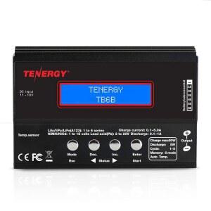 Tamiya/JST/EC3/HiTec/Deans 커넥터 + 전원 공급 장치가 있는 LCD 디스플레이 취미용 배터리 충전기가 NiMH/NiCD/Li-PO/Li-Fe 팩용 에너지 TB-6AB 밸런스 충전기 1S-6S 디지털