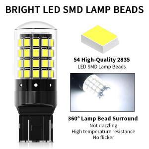 2pcss T20 LED 7443 W21W Led 전구 자동차 방향지시등 램프 12V 화이트 빨간색  2835 54smd 3000LM