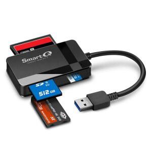 SMARTQ C368 USB 3.0 카드 리더 - 플러그 앤 플레이 애플호환 및 WINDOWS와 호환되며 SD MICRO MS CF 지원