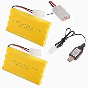 9.6V 700mAh Ni-Cd AA 배터리 팩, 리모컨 전기 자동차 장난감 트럭 탱크 Nicd 볼트 배터리용 표준 타미야 커넥터로 충전 가능