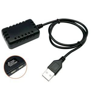 2-in-1 7.4V 리포 배터리 충전기 - 2S 배터리용 XH-3P 플러그 커넥터가 있는 RC 카 밸런스 USB 케이블 1A 드론 트럭 보트 비행기 쿼드콥터 에어소프트 SCX24 SCX10