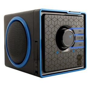 USB 음악 플레이어가 있는 GOgroove SonaVERSE BX 유선 휴대용 스피커 - USB 플래시 드라이브 MP3 입력, 3.5mm AUX 포트, 재생 버튼, 충전식 5시간 배터리(유선 AUX 전용)가 있는 큐브 스피커