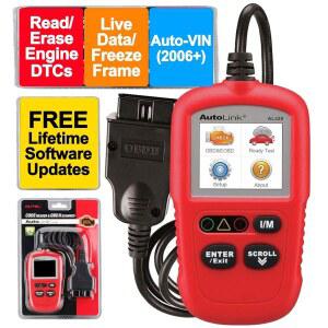 1996년 이후 모든 OBD II 차량을 위한 Autel OBD2 스캐너 AL329 업그레이드된 AutoLink AL319 Auto VIN 체크 엔진 라이트 코드 리더 MIL 리셋 원클릭 I/M 준비 상태 CAN 자동차 진단 스캔 도구