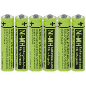 로켓버스 6팩 BK-40AAABU, 파나소닉 무선 전화 시스템 BK40AAABU용 1.2V 400mAh 배터리 교체