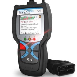 BLCKTEC 420 블루투스 OBD2 스캐너 진단 도구 - 차량용 차량 코드 리더 엔진 표시등 지우기 IOS Android에 프리미엄 OBD 앱과 함께 제공 모든 1996 최신 버전에서 작동합니다