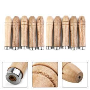 10pc 나무 파일 손잡이 교체용  금속 칼라 공예 도구용 9cm 목재 래스프 목공 연마 녹 방지