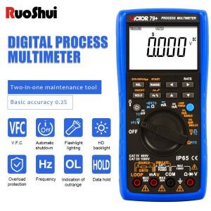 Victor 79  프로세스 멀티미터 열전대 주파수 24V 루프 RTD VFC 저항 시뮬레이션 DC 전압 디지털 테스터