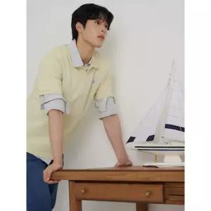 BEANPOLE MEN . 피케 칼라넥 반소매 티셔츠 - 레몬