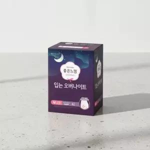 좋은느낌 입는 오버나이트 팬티형 생리대 중형 4개입 4팩 16매